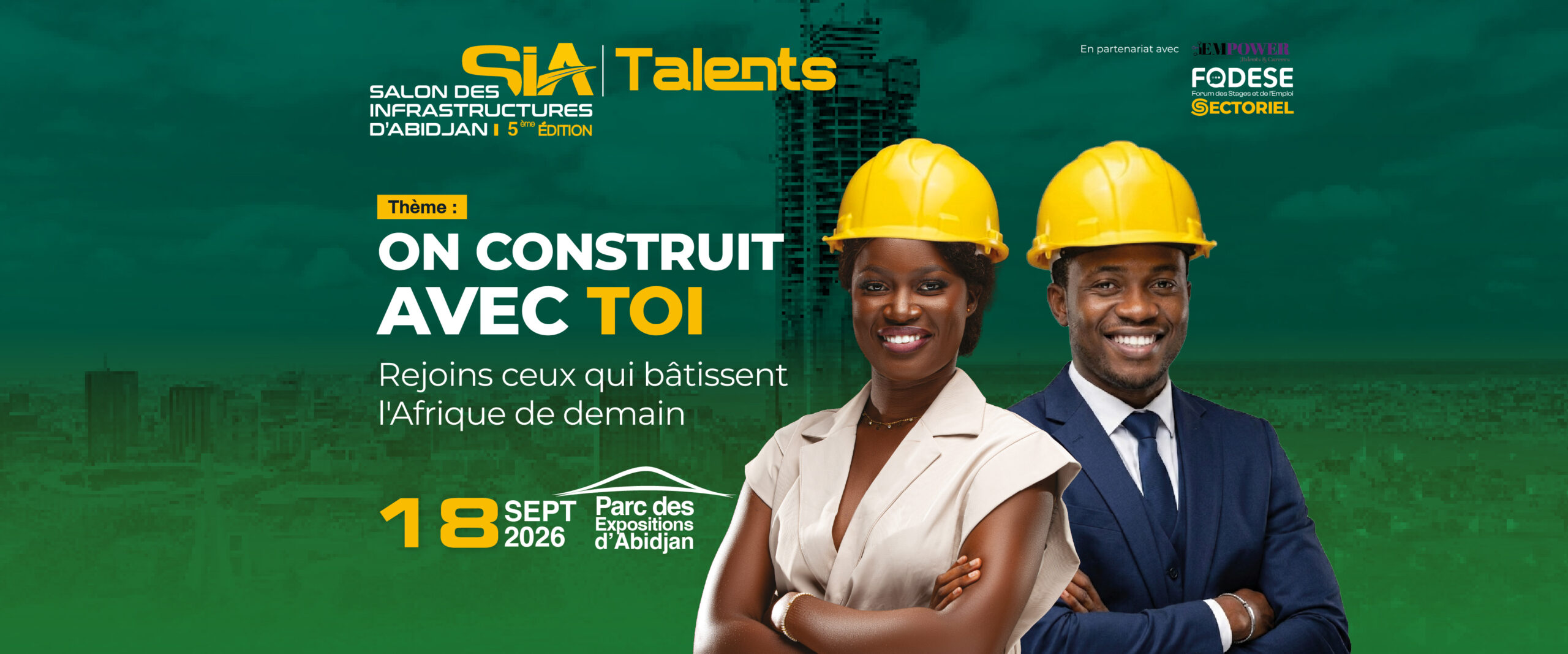 SIA Talents 2026, Journée Carrière BTP, du 17 au 19 septembre 2026 au Parc des Expositions d'Abidjan